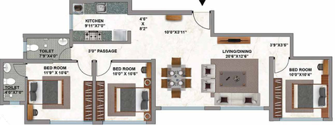 3 BHK Flat in Kolte Patil Evara in Borivali West, Mumbai - Image 828863