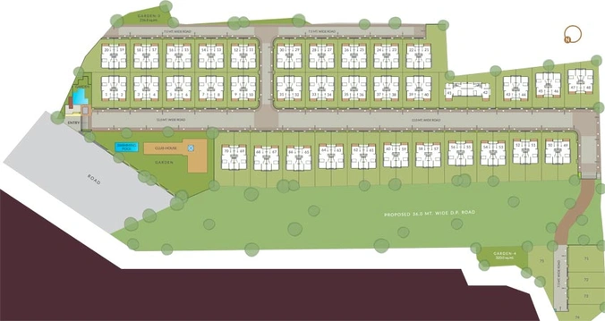 Master Plan of Alpine Woods in Sanathal, Ahmedabad - Image 117463