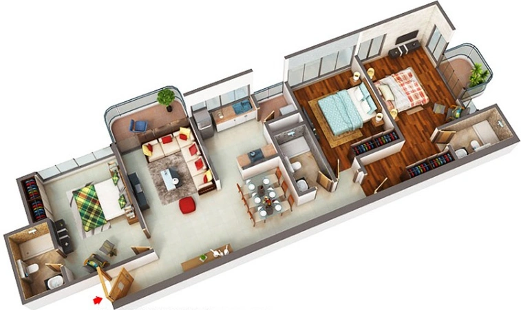 3 BHK Flat in Rizvi Utopia in Santacruz East, Mumbai - Image 828870