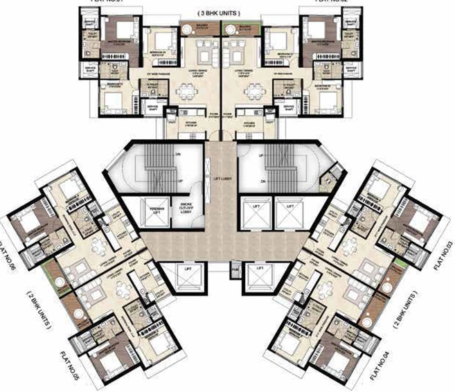 Floor Plan of Runwal Aspen in Mulund West, Mumbai - Image 209531