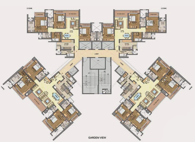 Floor Plan of Runwal Greens in Mulund West, Mumbai - Image 209556