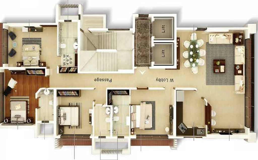 4 BHK Flat in Unique Finessia in Bandra West, Mumbai - Image 828902