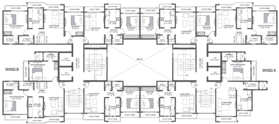 Floor Plan of RNA NG Tivoli in Mira Road East, Thane - Image 209633