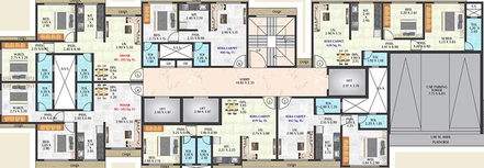 Floor Plan of Pragati Pinnacle in Vikhroli East, Mumbai - Image 209643