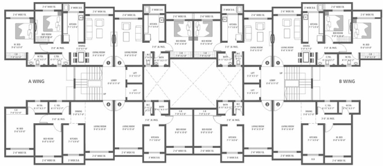 Floor Plan of RNA NG Vibrancy in Mira Road East, Thane - Image 209661