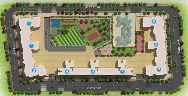Master Plan of Unique Poonam Estate 2 in Mira Road East, Thane - Image 209698