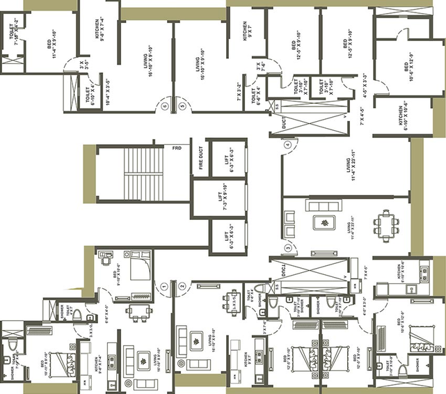 Floor Plan of Suvidha Jewel in Mulund East, Mumbai - Image 209741