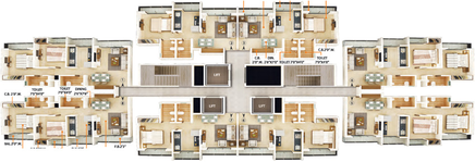Floor Plan of Unique Skyline 2 in Mira Road East, Thane - Image 209746