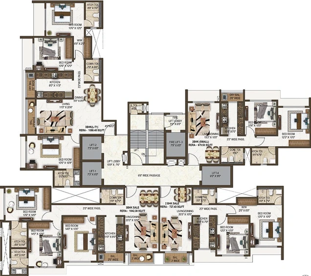 Floor Plan of Vaswani Avania in Bandra West, Mumbai - Image 209761