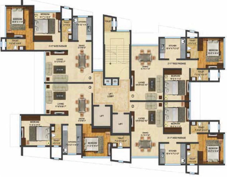 Floor Plan of ACME Stadium View in Andheri West, Mumbai - Image 209784