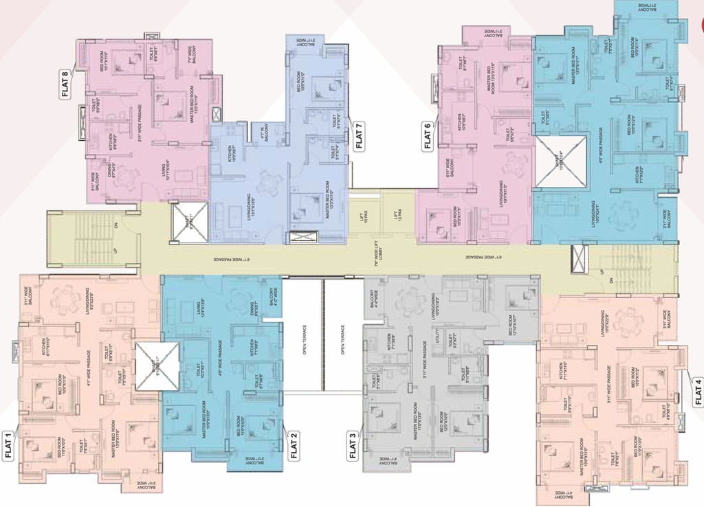 Floor Plan of Siddha Aangan Mayur in Ajmer Road, Jaipur - Image 116940