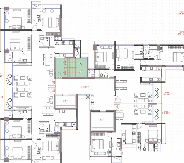 Floor Plan of Jet Anand Bhawan in Vile Parle West, Mumbai - Image 209864