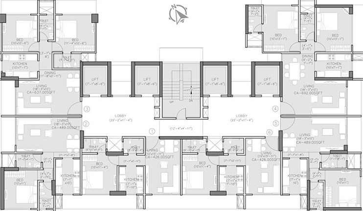 Floor Plan of Jet Samriddhi in Malad West, Mumbai - Image 209890