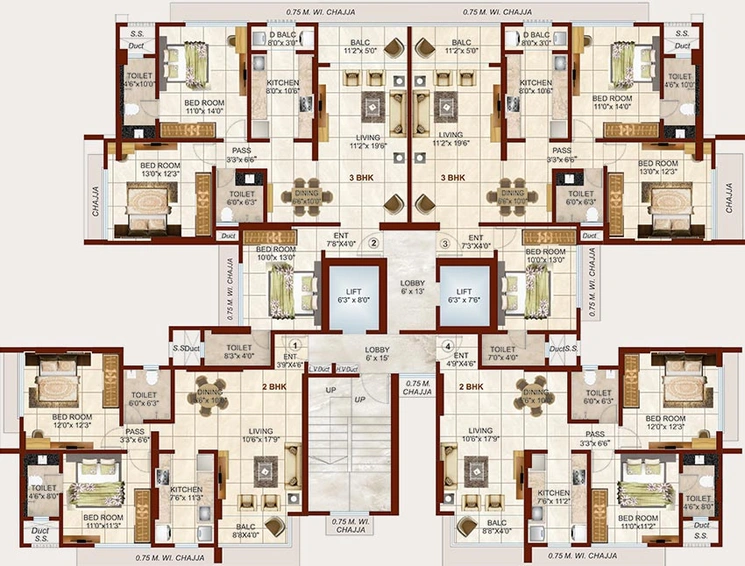 Floor Plan of Mahavir Antariksh in Borivali West, Mumbai - Image 209945
