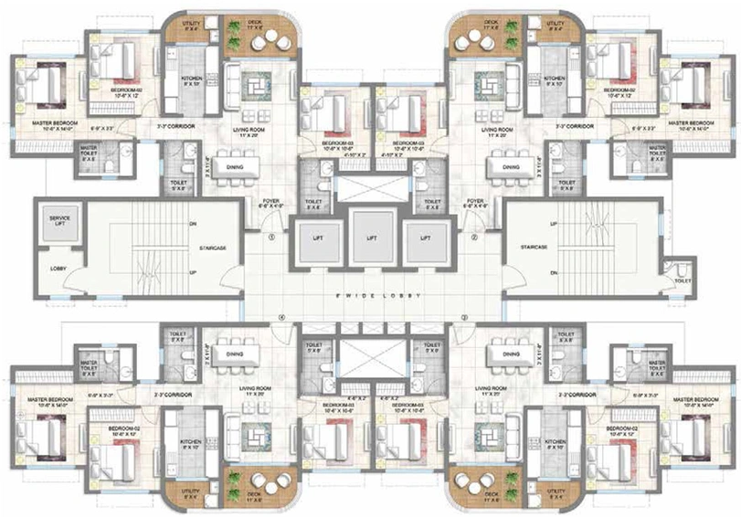 Floor Plan of Lodha Corinthia in Bhandup West, Mumbai - Image 209954