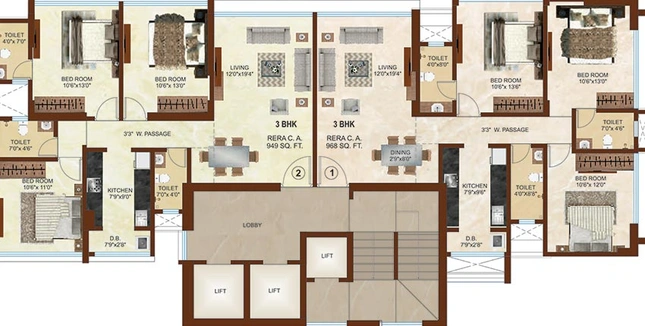 Floor Plan of Mahavir Shikhhar in Borivali West, Mumbai - Image 209986