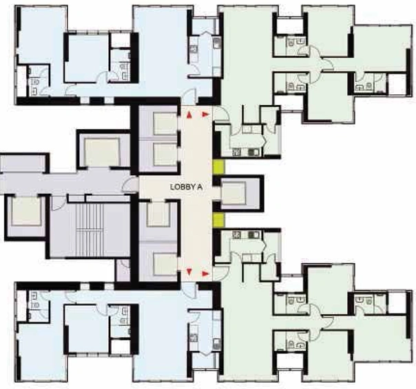 Floor Plan of Lodha Parkside in Worli, Mumbai - Image 210009
