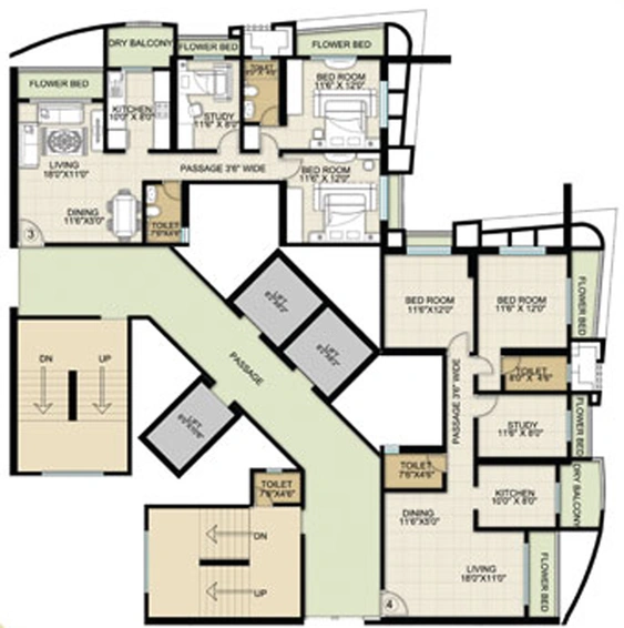 Floor Plan of Majestic Tower in Bhandup West, Mumbai - Image 210043