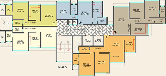 Floor Plan of Neelyog Aashiyana 1 in Kandivali West, Mumbai - Image 210051