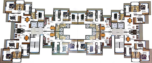 Floor Plan of NHP Anshul Heights in Kandivali West, Mumbai - Image 210074