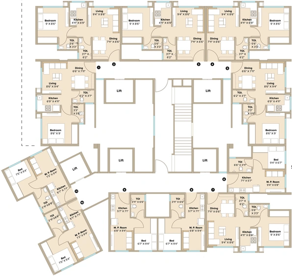 Floor Plan of Marathon Neo Hill in Bhandup West, Mumbai - Image 210093