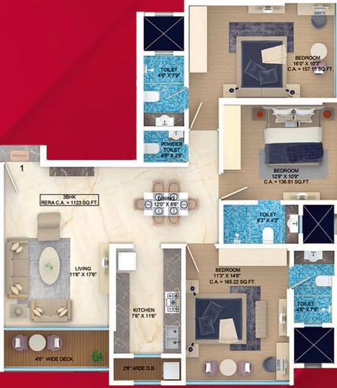 3 BHK Flat in Oscar Om Nandanvan in Mulund West, Mumbai - Image 829033
