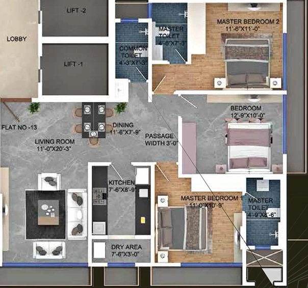 3 BHK Flat in Oscar Om Nandanvan in Mulund West, Mumbai - Image 829034