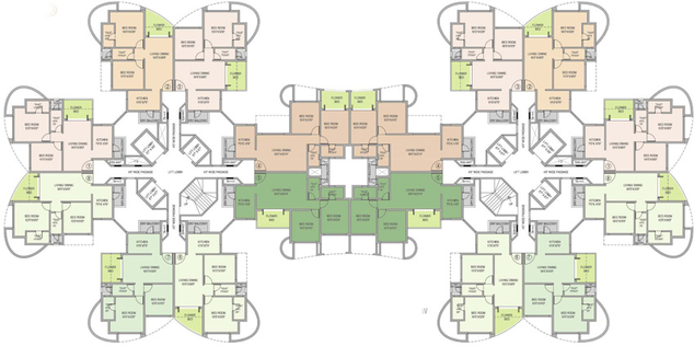 Floor Plan of Nahar Amrit Shakti in Chandivali, Mumbai - Image 210102