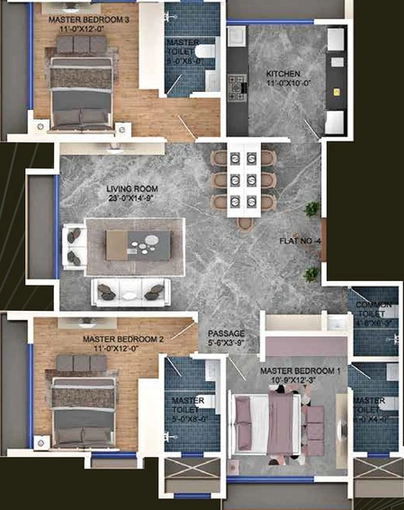 3 BHK Flat in Oscar Om Neelkanth Darshan in Ghatkopar East, Mumbai - Image 829039