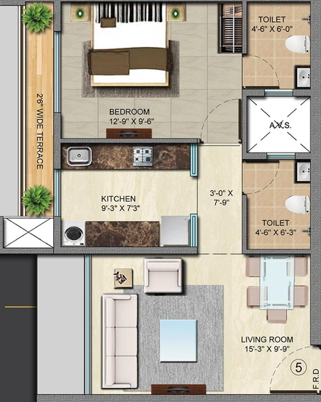 1 BHK Flat in Oscar Om Residency in Mulund West, Mumbai - Image 829043
