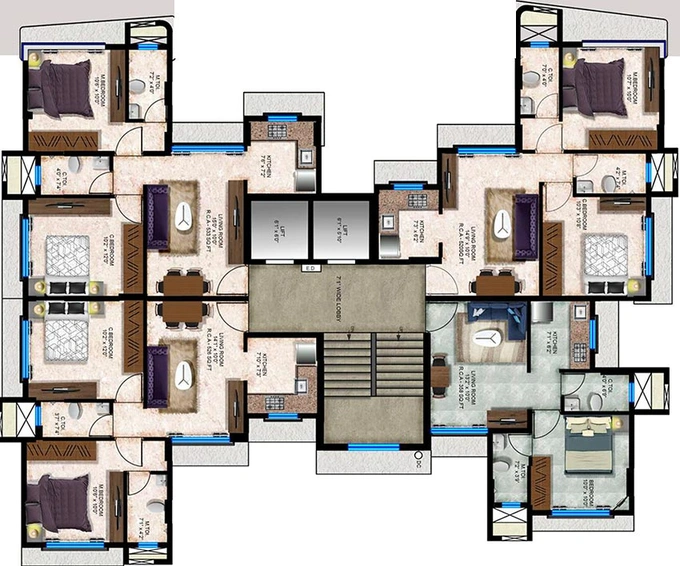 Floor Plan of Parekh Radiance in Kandivali West, Mumbai - Image 210138