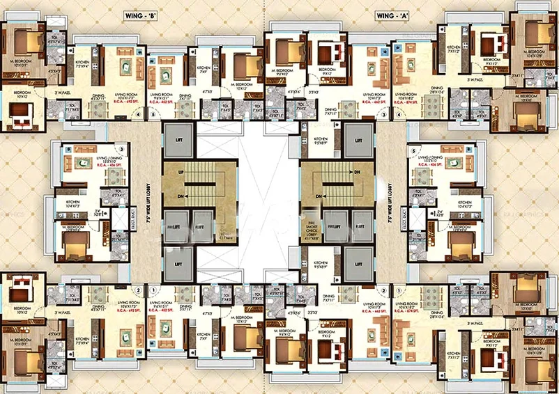 Floor Plan of Raj One in Kandivali West, Mumbai - Image 210160