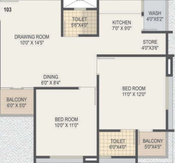 2 BHK Flat in Prathna Lavish in Gota, Ahmedabad - Image 761663