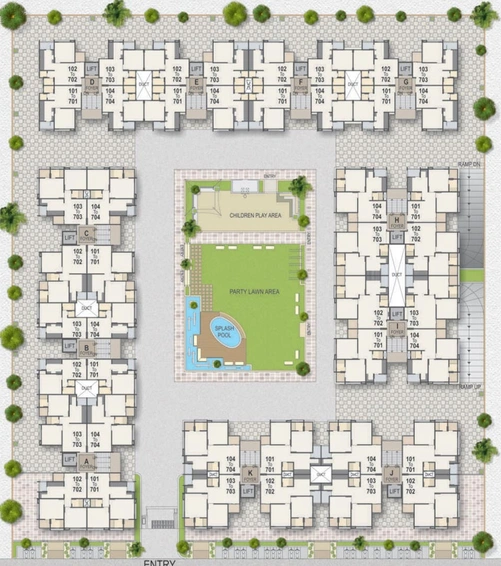 Master Plan of Prathna Lavish in Gota, Ahmedabad - Image 117546