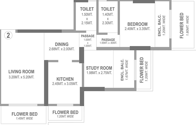 2 BHK Flat in Rajyog Odina in Chembur East, Mumbai - Image 829064