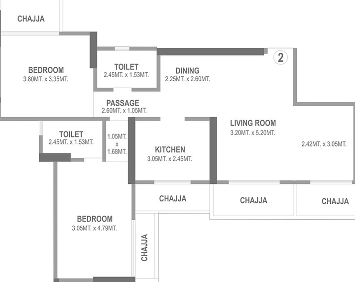 2 BHK Flat in Rajyog Odina in Chembur East, Mumbai - Image 829065