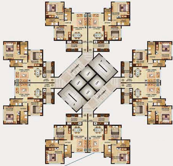 Floor Plan of Raj Spectrum in Sion West, Mumbai - Image 210199