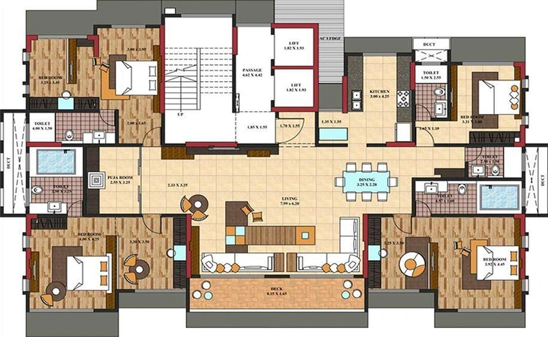 Floor Plan of Rodium Xczar in Vile Parle West, Mumbai - Image 210220