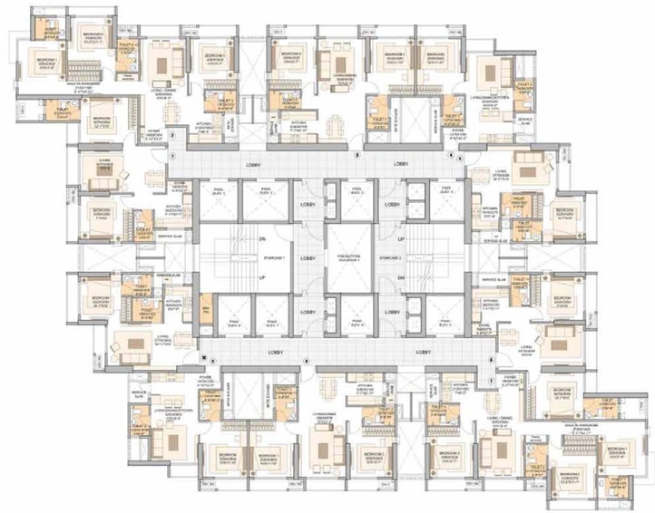 Floor Plan of Sheth Auris Clara in Malad West, Mumbai - Image 210226