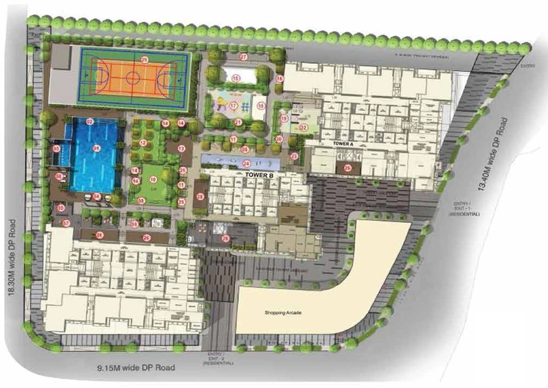 Master Plan of Sheth Auris Clara in Malad West, Mumbai - Image 210228