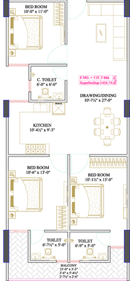 3 BHK Flat in Shree Vinayak Homes 3 in Mansarovar, Jaipur - Image 759939