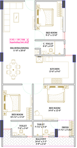 3 BHK Flat in Shree Vinayak Homes 3 in Mansarovar, Jaipur - Image 759940
