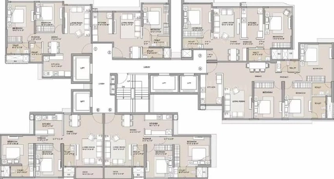 Floor Plan of Shreeji Fiora in Kandivali West, Mumbai - Image 210272