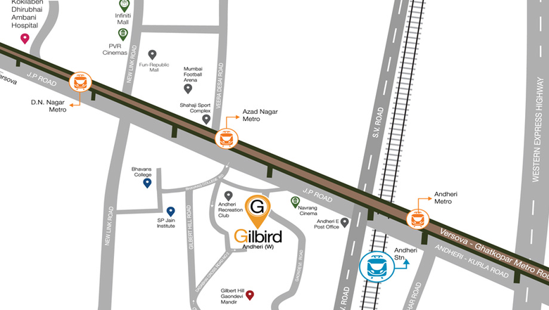 Location of Sunteck Gilbird in Andheri West, Mumbai - Image 210297