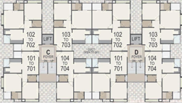 Floor Plan of Prathna Parisar in Nava Naroda, Ahmedabad - Image 117564