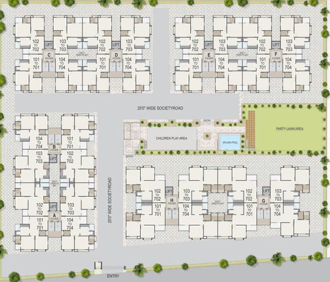 Master Plan of Prathna Parisar in Nava Naroda, Ahmedabad - Image 117565