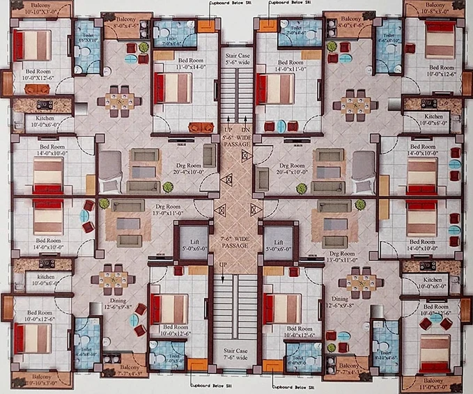 Floor Plan of Niagaree Sai Heritage 3 in Anisabad, Patna - Image 210373