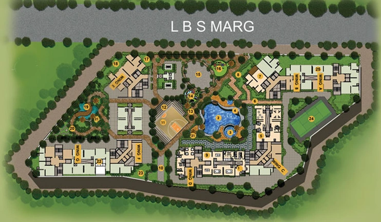 Master Plan of HDIL Whispering Towers in Mulund West, Mumbai - Image 210401