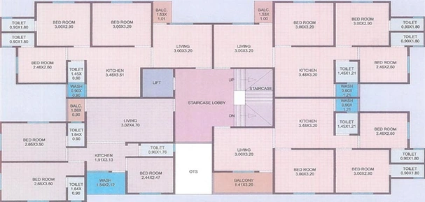 Floor Plan of Mistry Bluet in Fatehgunj, Vadodara - Image 118831