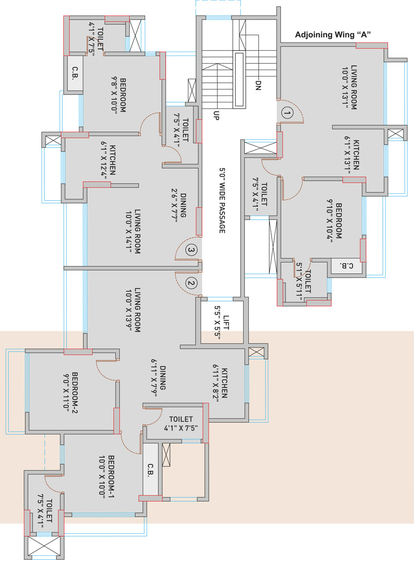 Floor Plan of Ace Anthurium in Ghodbunder Road, Thane - Image 210457